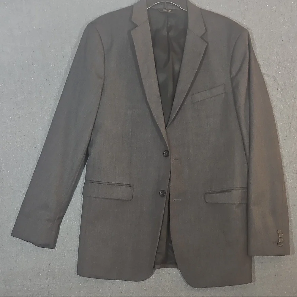 Banana Republic 42L Gray Wool Suit Jacket Tailored Fit 2-Button Notch Vent